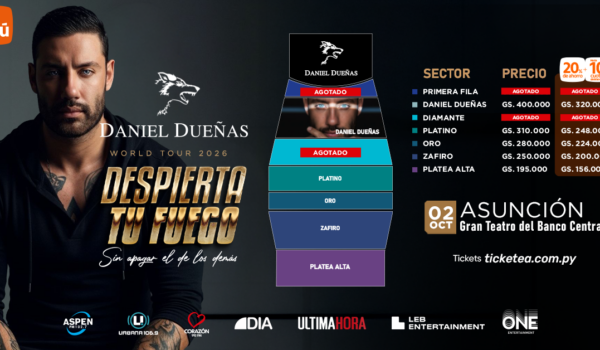 Daniel Dueñas llega a Paraguay con su gira “Despierta Tu Fuego”